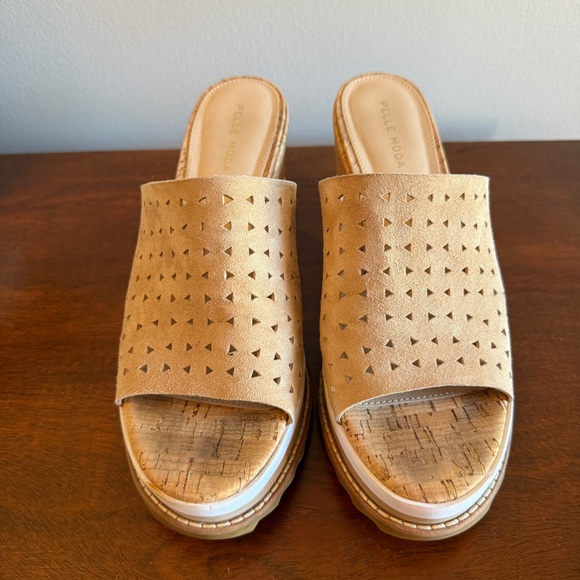 Pelle Moda Meg Platform Wedge Sandal in Tan – Women’s Size 9.5 - Picture 3 of 6